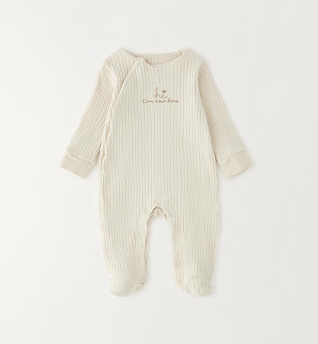 Unisex newborn baby romper suit ECRU'-0164