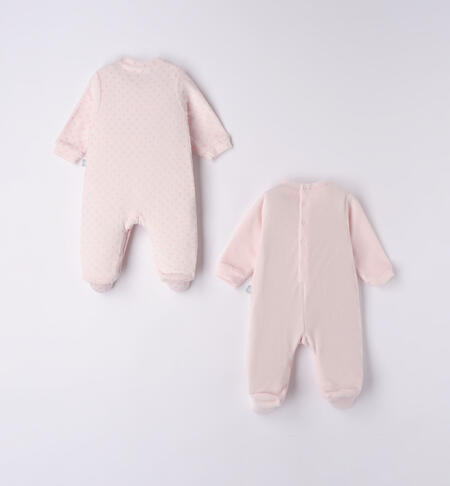 iDO babies' set of unisex chenille sleepsuits from newborn to 18 months ROSA-2512