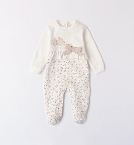 Babygrow for baby girl PANNA-BEIGE-6085