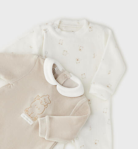 Unisex baby outfits PANNA-BEIGE-6CFT