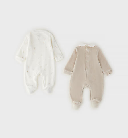 Unisex baby outfits PANNA-BEIGE-6CFT