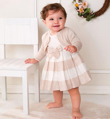 Vestito estivo per neonata PANNA