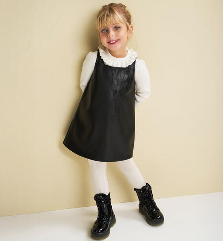 Vestito smanicato bambina NERO